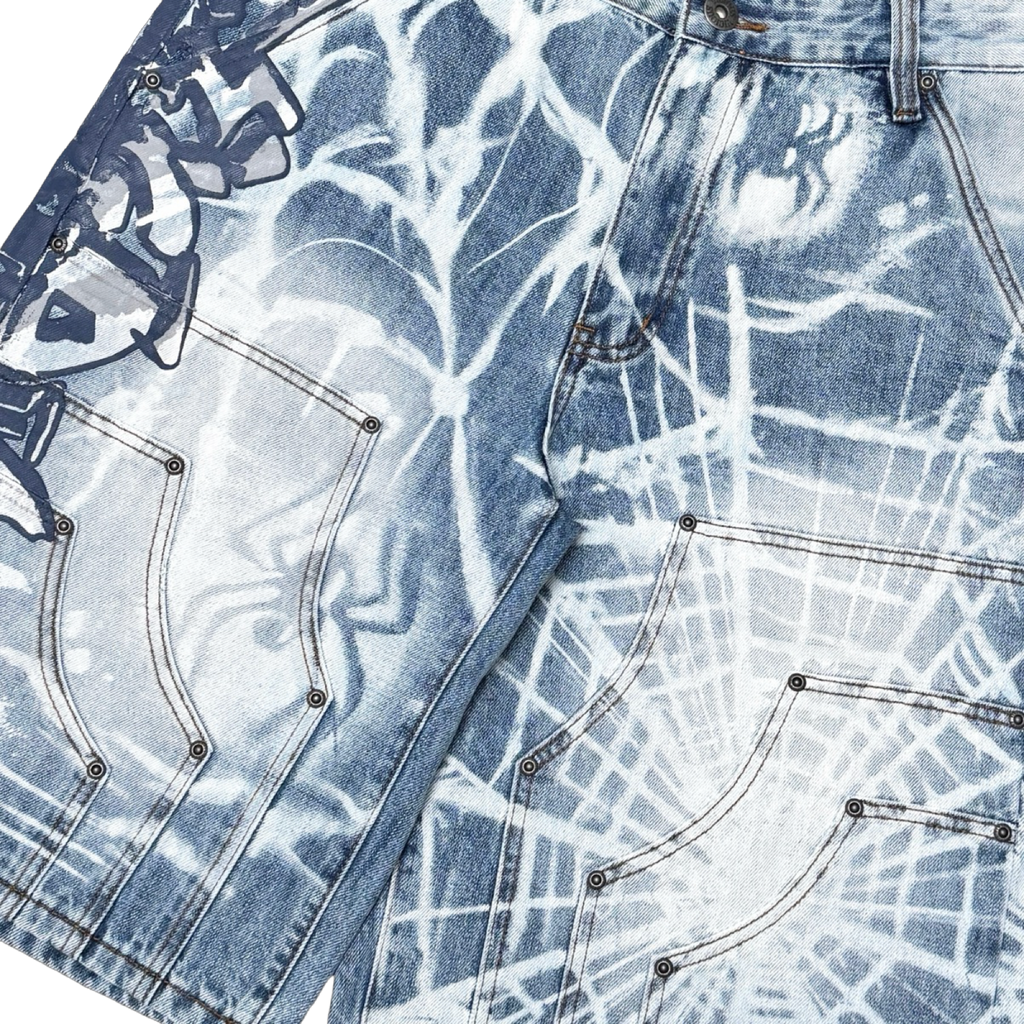 ARTWORK PREMIUM DENIM SHORTS / PATCHES
