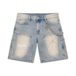 GUAPI Emerald Spider Denim Shorts