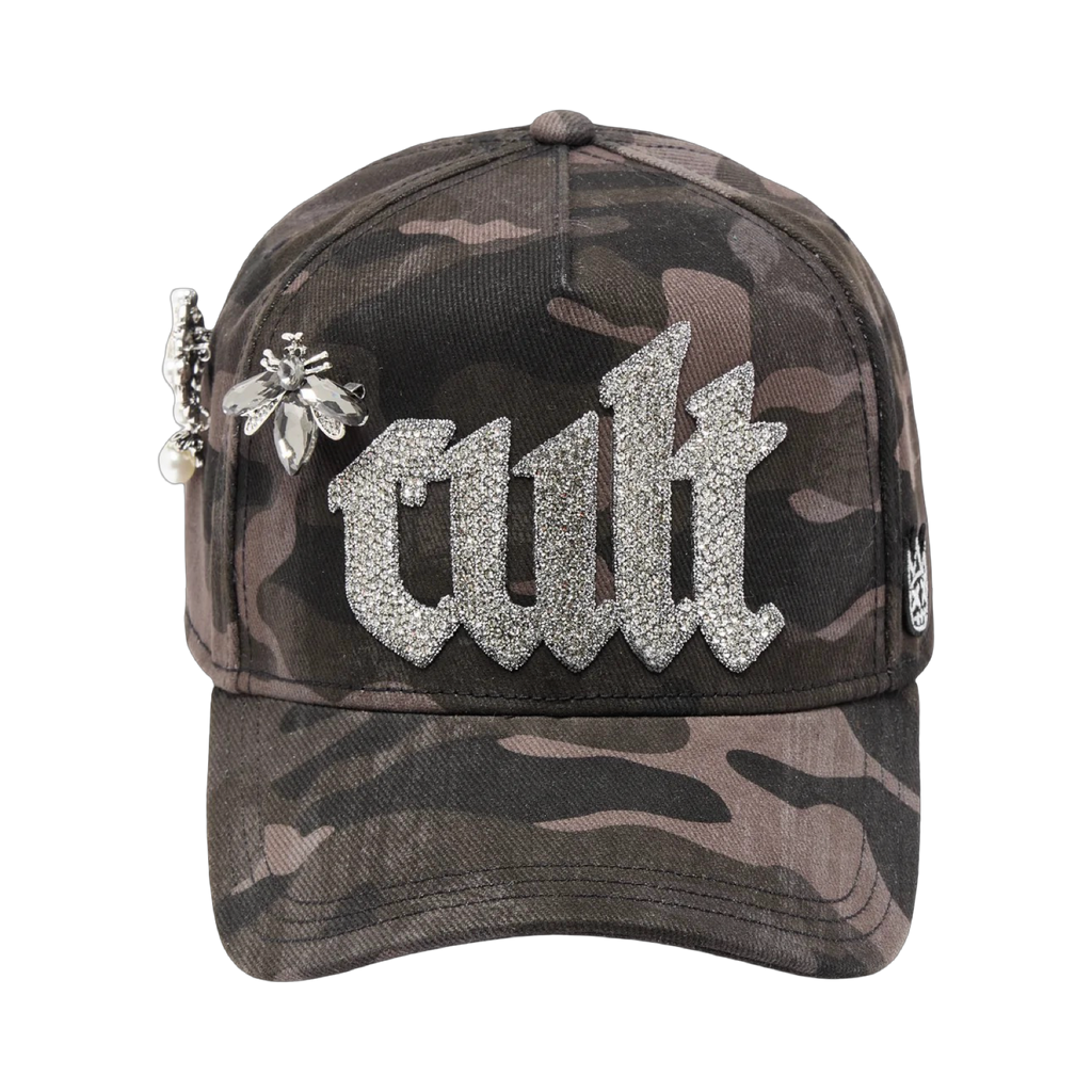 Cult's Mesh Back Trucker Hat "Old English Crystal Logo"