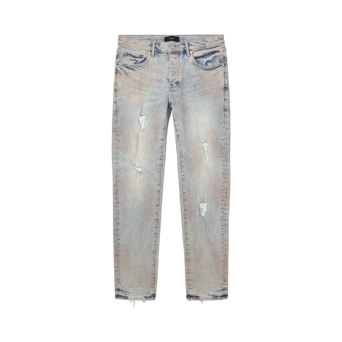 Purple Brand P001 Pink Mud Distressed in LIGHT INDIGO