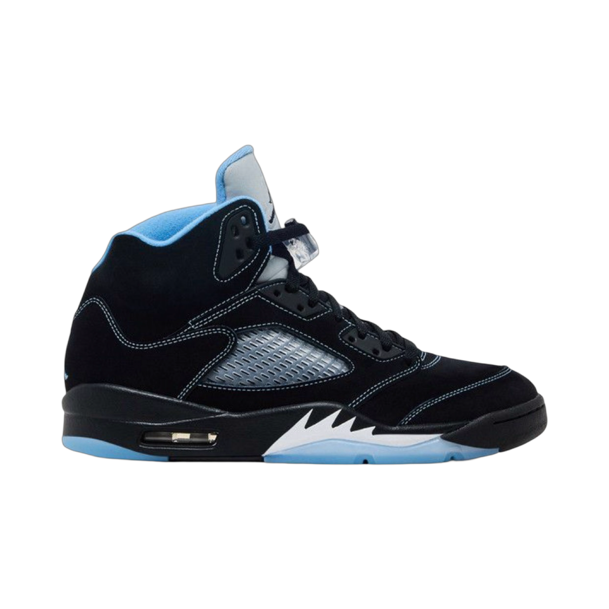 Air Jordan 5 Retro 'Black Carolina / UNC' 2026 in Black/University Blue-White
