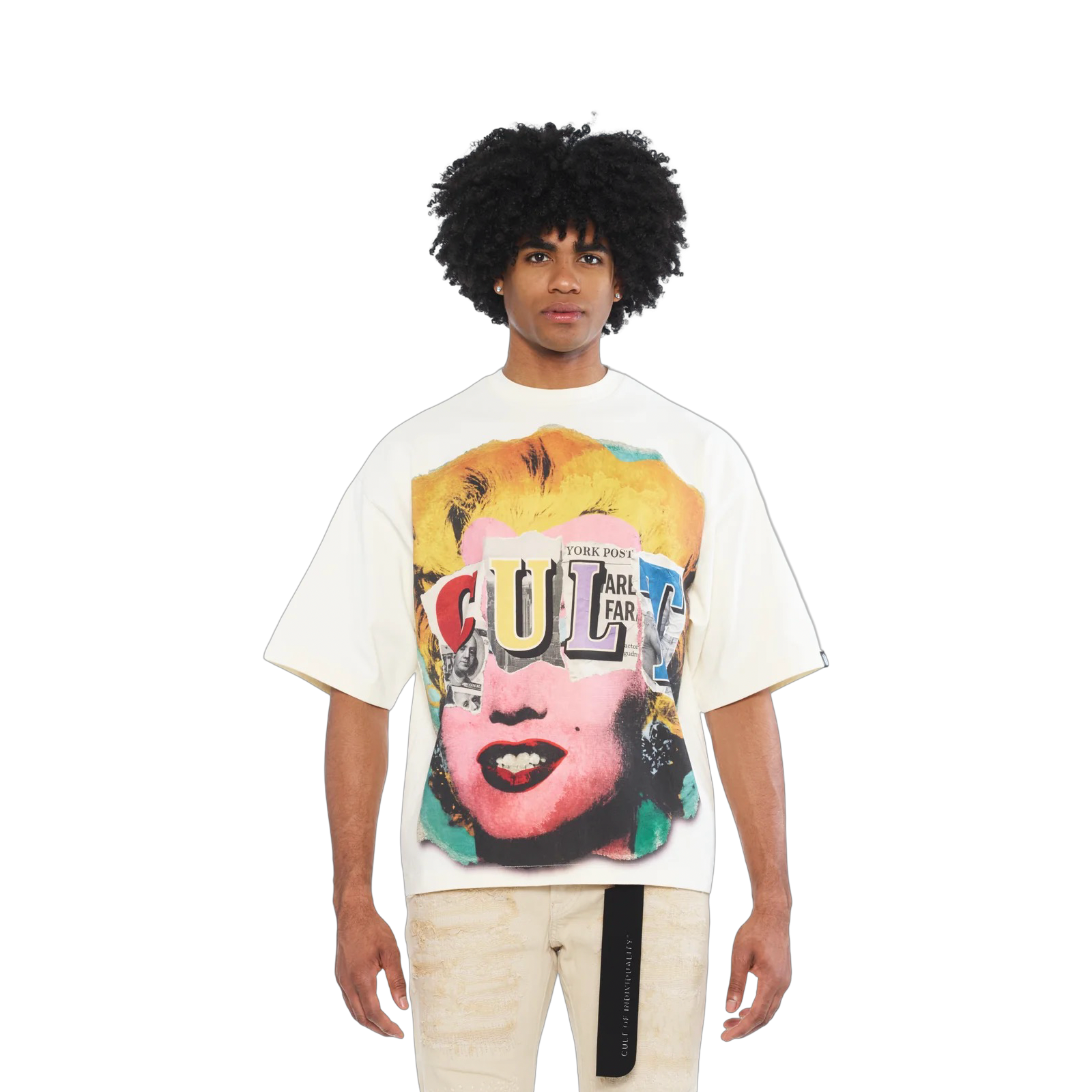 Cult's Oversized Short Sleeve Crew Neck Tee "Every Secret Has A Lie