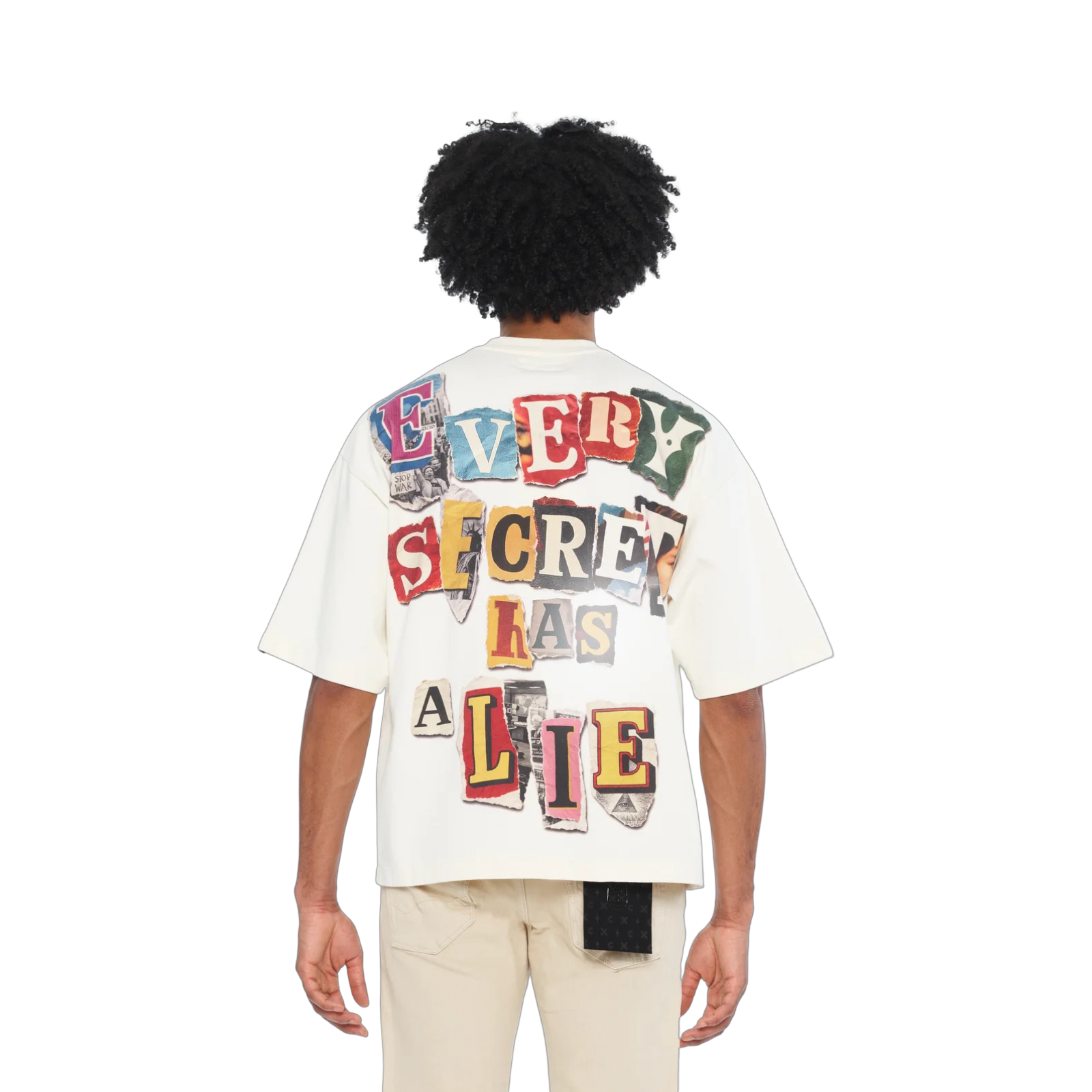 Cult's Oversized Short Sleeve Crew Neck Tee "Every Secret Has A Lie