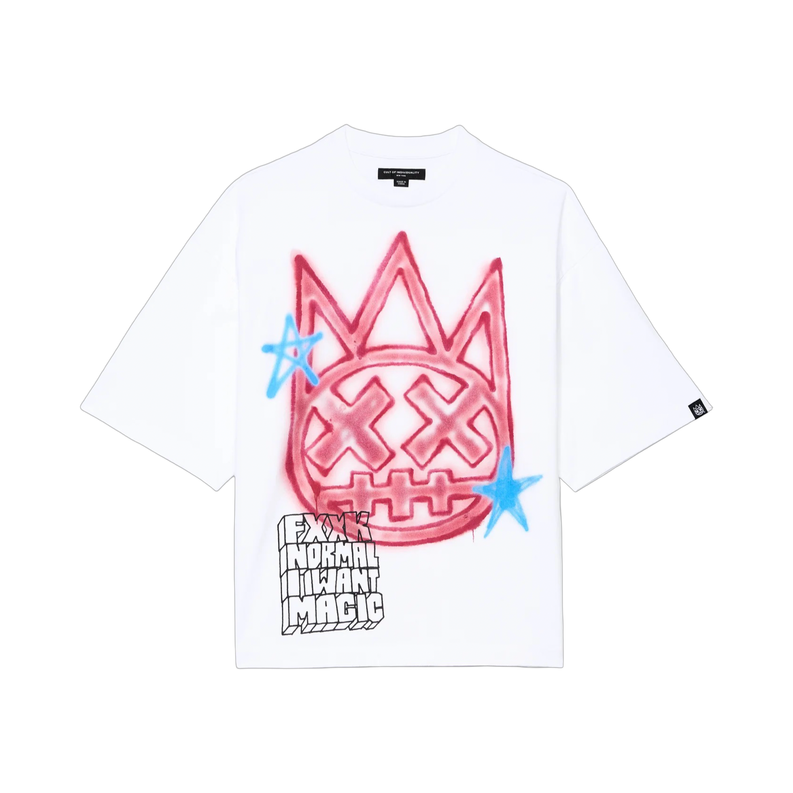 Cult's Oversized Short Sleeve Crew Neck Tee "Airbrushed" 260 Grams