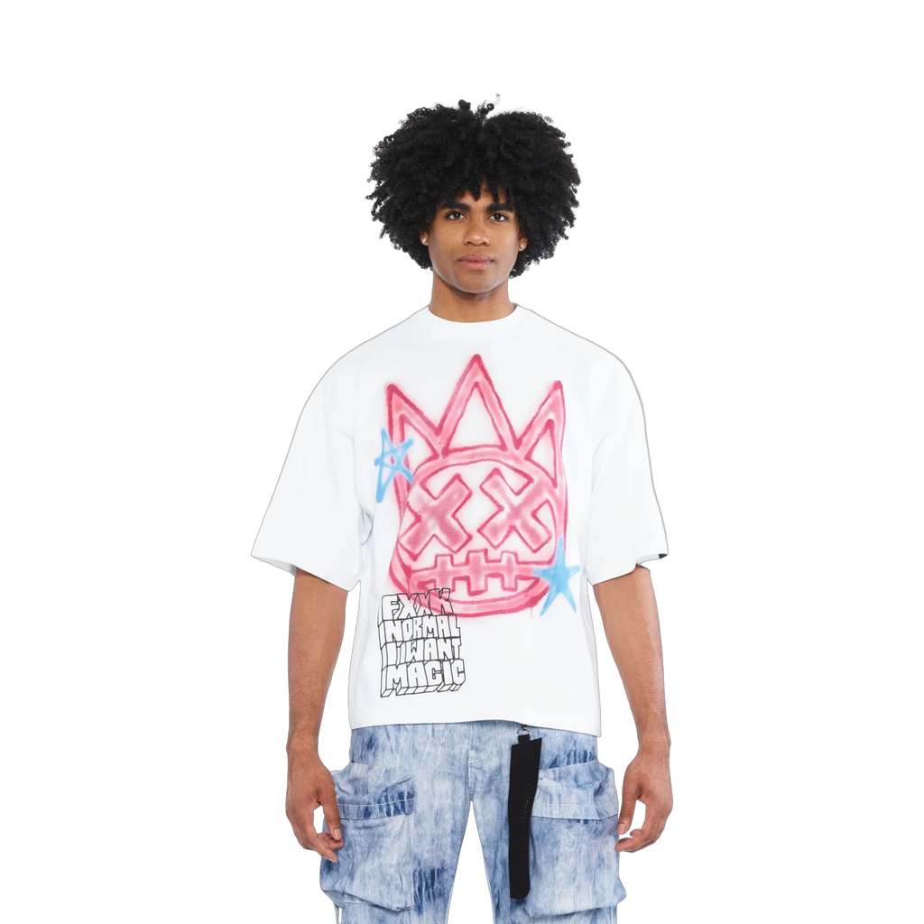 Cult's Oversized Short Sleeve Crew Neck Tee "Airbrushed" 260 Grams