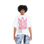 Cult's Oversized Short Sleeve Crew Neck Tee "Airbrushed" 260 Grams