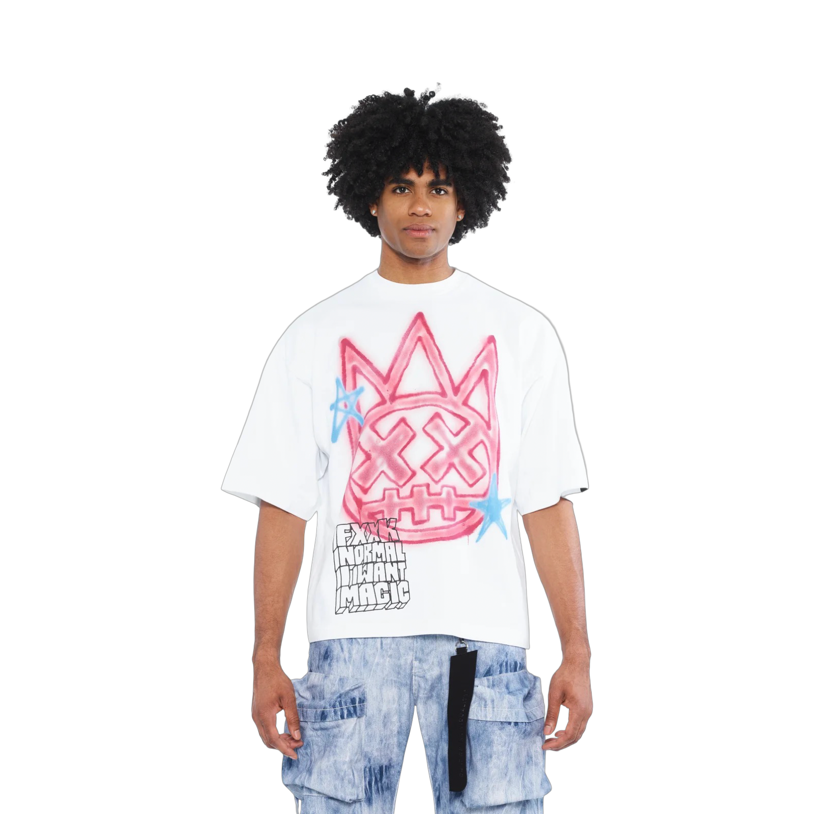 Cult's Oversized Short Sleeve Crew Neck Tee "Airbrushed" 260 Grams