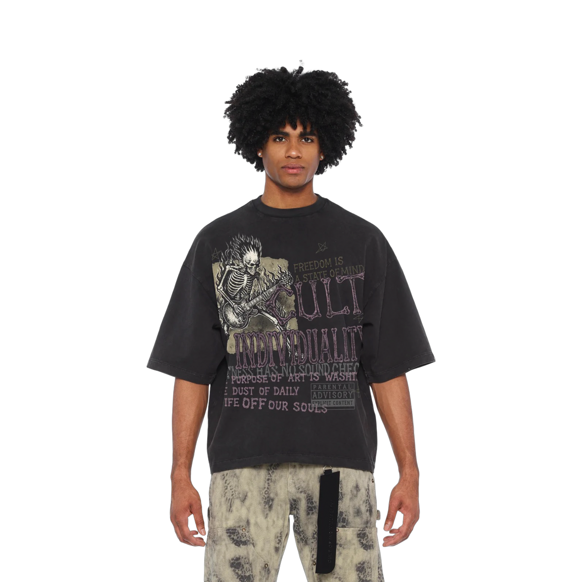Cult's Oversized Short Sleeve Crew Neck Tee "Freedom" 260 Grams