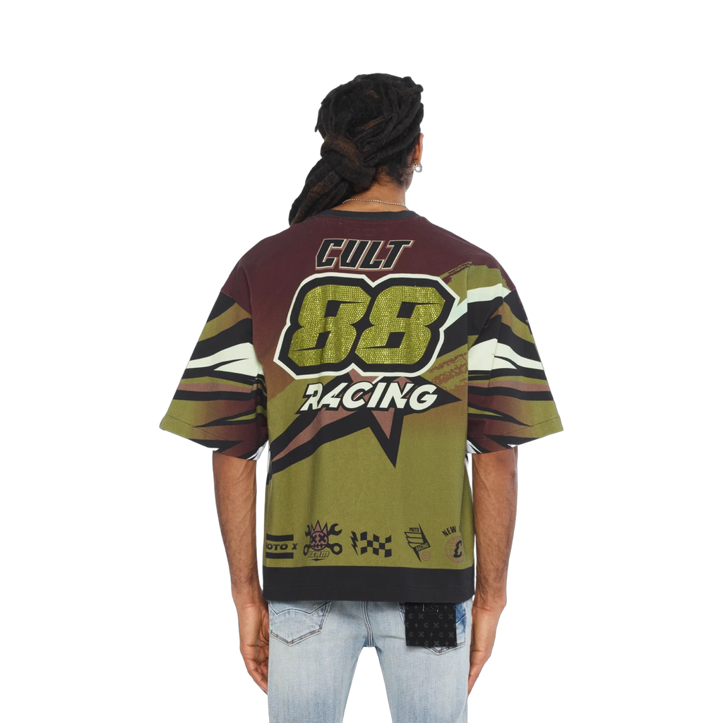 Cult's Oversized Short Sleeve Crew Neck Tee "Racer" 260 Grams