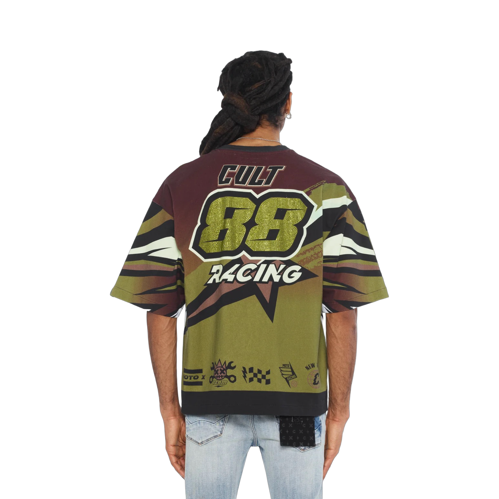 Cult's Oversized Short Sleeve Crew Neck Tee "Racer" 260 Grams