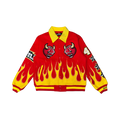 VICIOUS WOOL BODY +PU SLEEVE JACKET