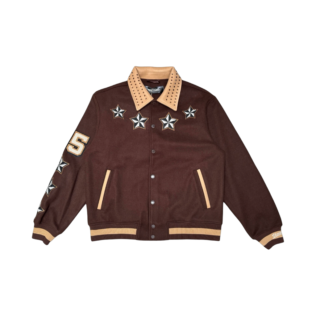 VICIOUS WOOL BODY +PU SLEEVE JACKET