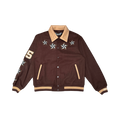 VICIOUS WOOL BODY +PU SLEEVE JACKET