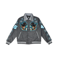 VICIOUS WOOL BODY +PU SLEEVE JACKET