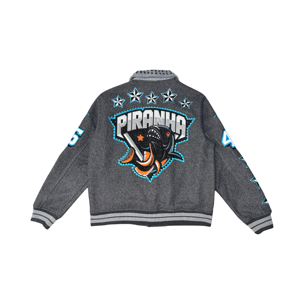 VICIOUS WOOL BODY +PU SLEEVE JACKET