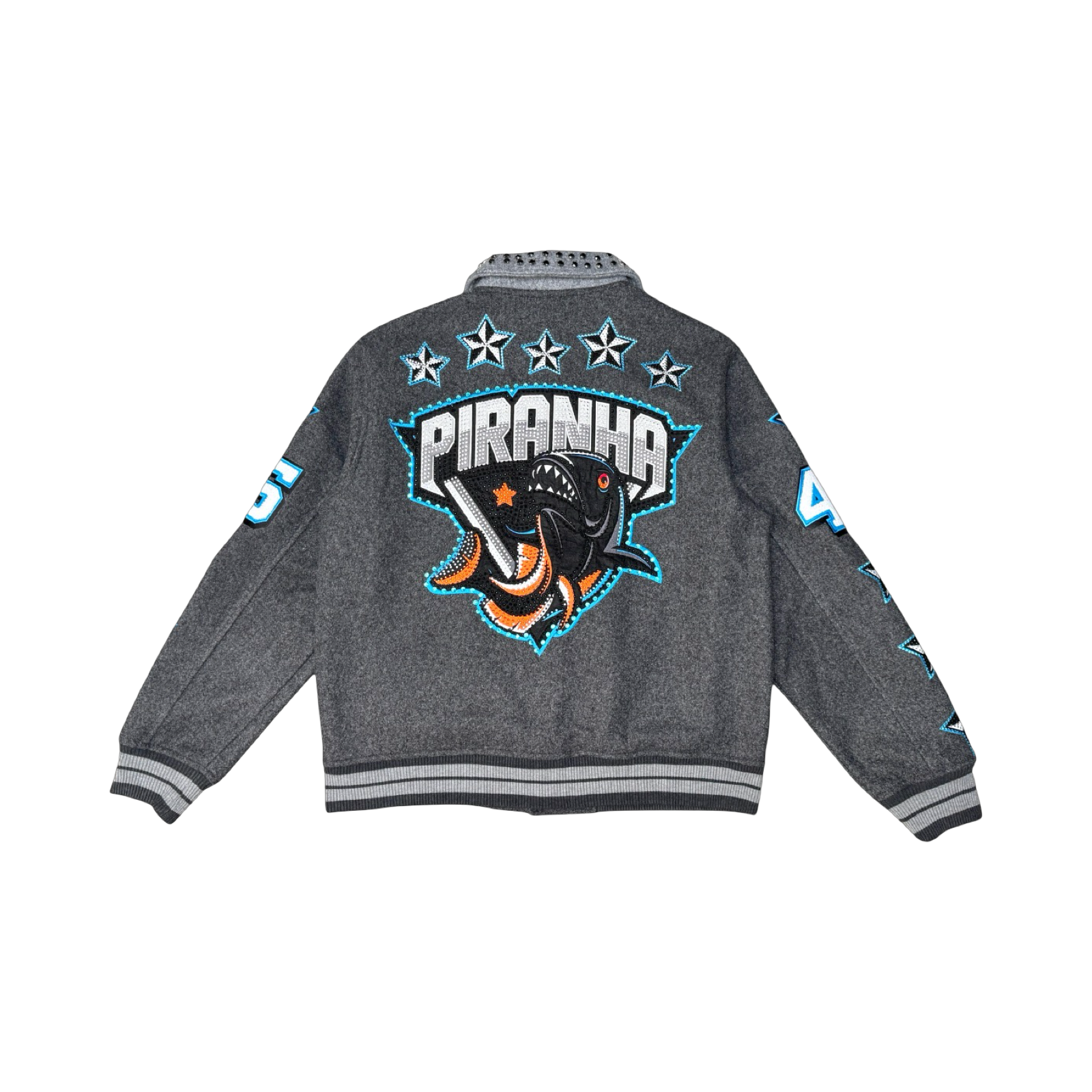 VICIOUS WOOL BODY +PU SLEEVE JACKET