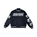 VICIOUS WOOL BODY +PU SLEEVE JACKET