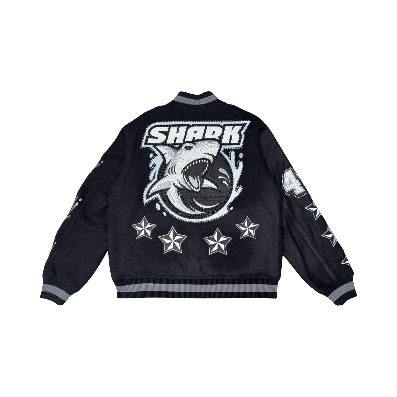 VICIOUS WOOL BODY +PU SLEEVE JACKET