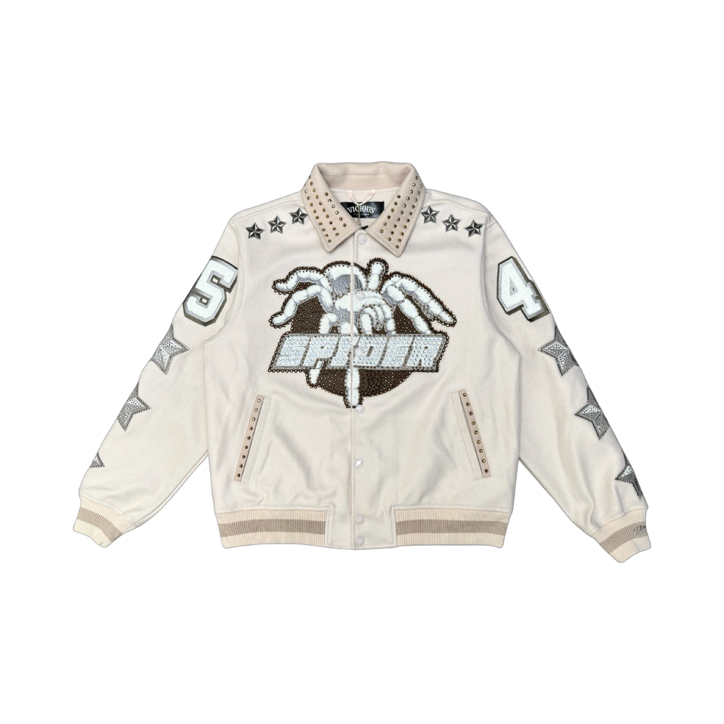 VICIOUS WOOL BODY +PU SLEEVE JACKET