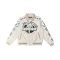 VICIOUS WOOL BODY +PU SLEEVE JACKET