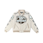 VICIOUS WOOL BODY +PU SLEEVE JACKET