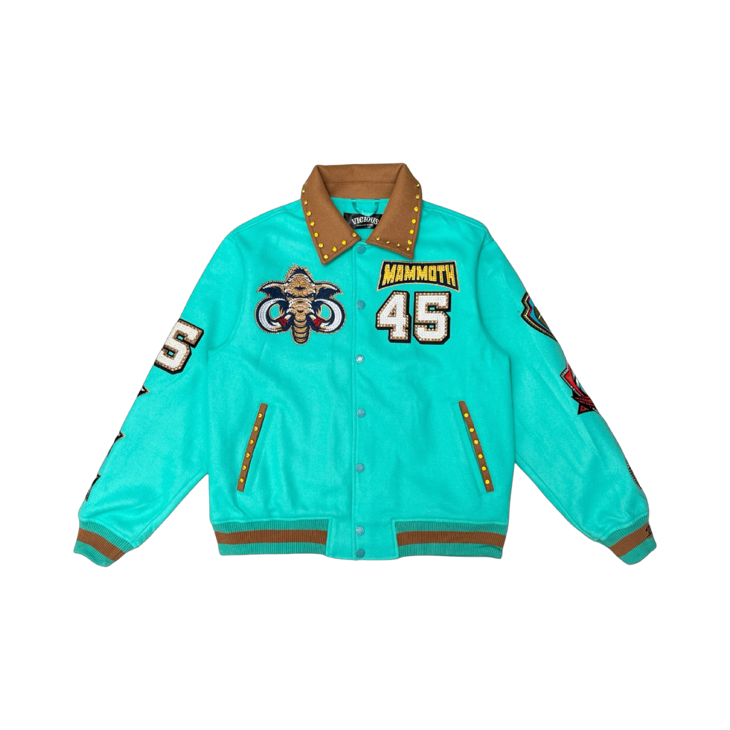 VICIOUS WOOL BODY +PU SLEEVE JACKET