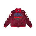 VICIOUS WOOL BODY +PU SLEEVE JACKET