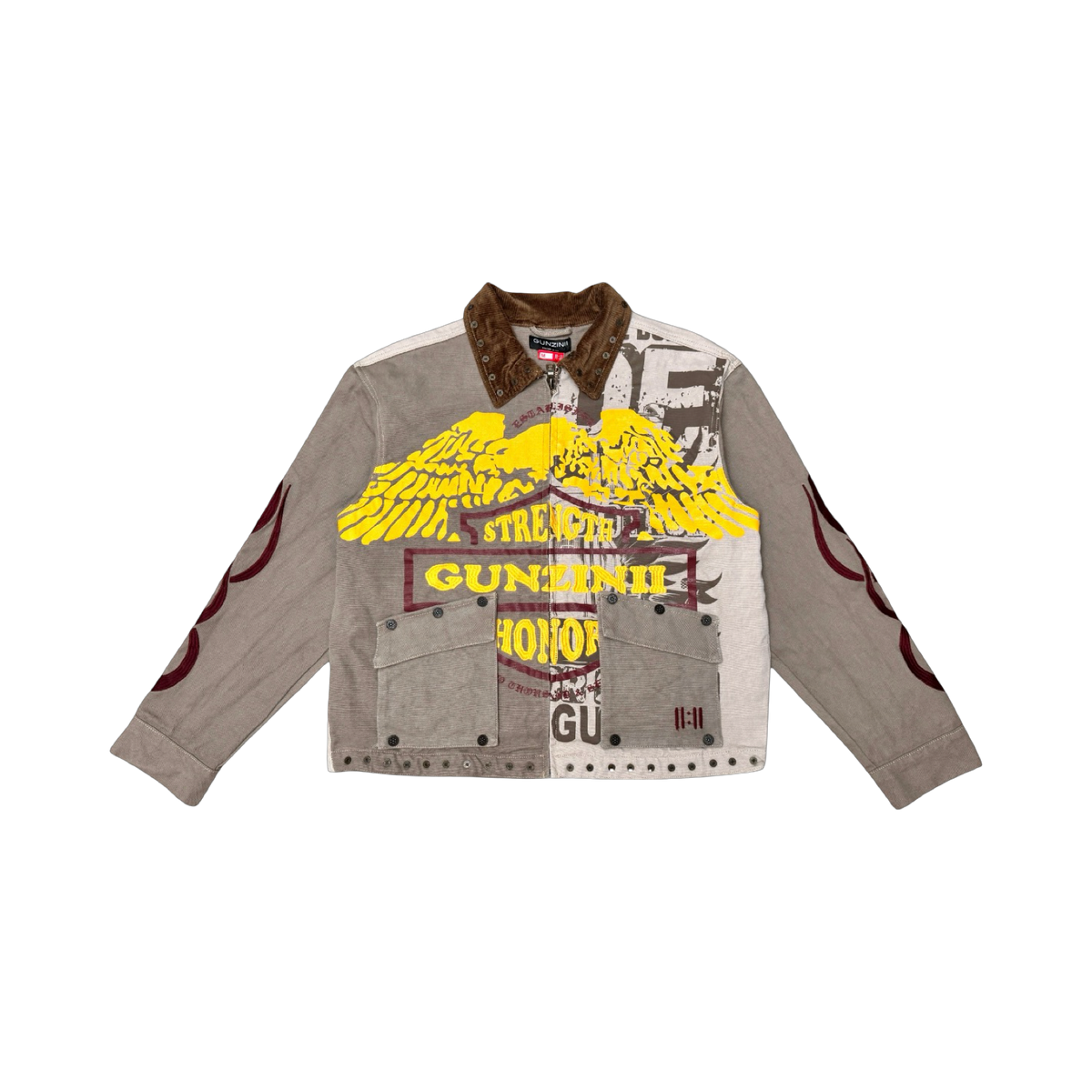 Gunzinii strength & honor jacket in TAUPE, style GZ782