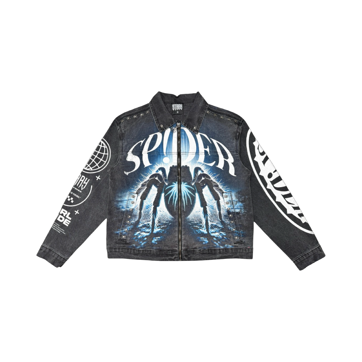 STRAY Spider twill jacket in BLACK