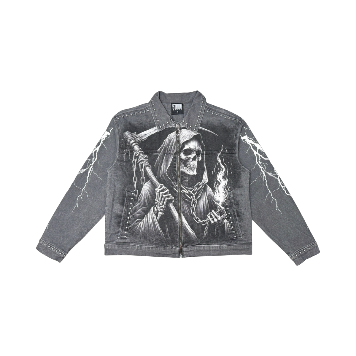 STRAY Reaper twill jacket in CHARCOAL
