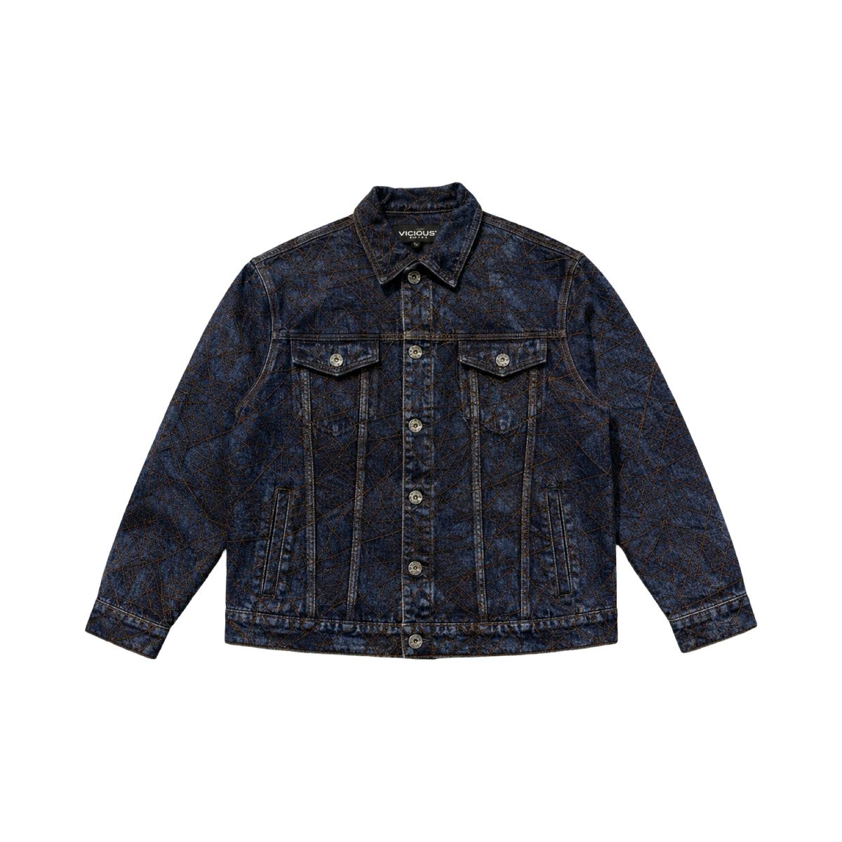 VICIOUS DENIM HEAVY DUTY DENIM VICIOUS JACKET in BROWN, style VC1267