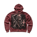 Studded Reaper Full-Zip Hoodie