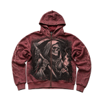 Studded Reaper Full-Zip Hoodie