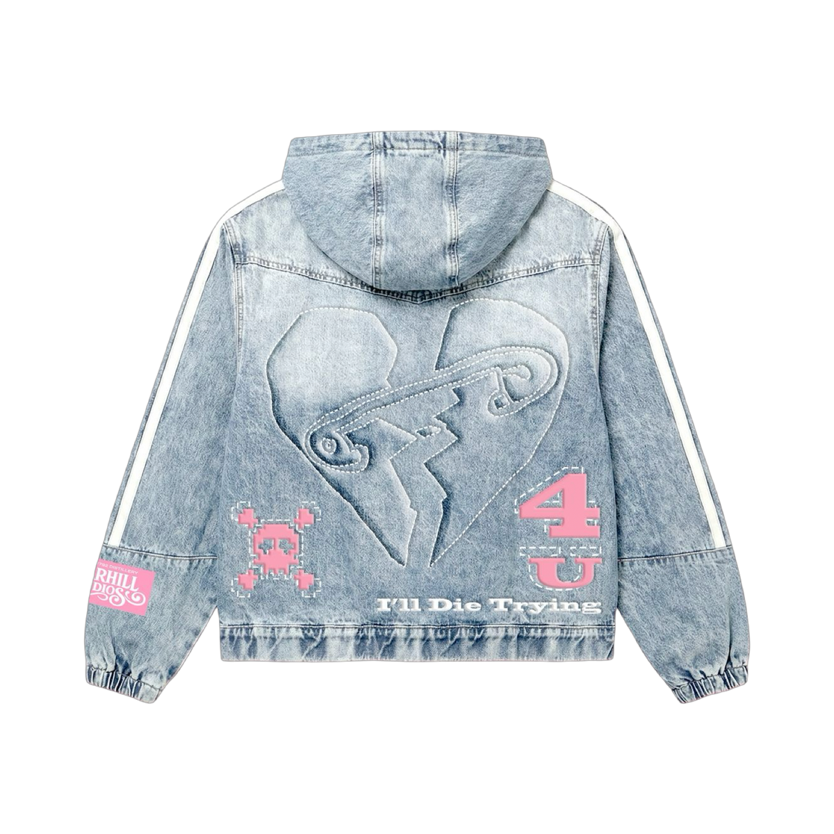 "DIE TRYING" JACKET (WASHED BLUE DENIM)