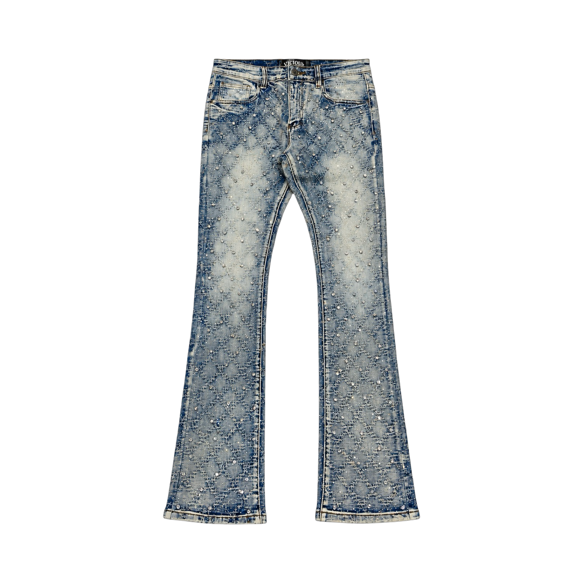 Vicious Rhinestone Flare Jeans