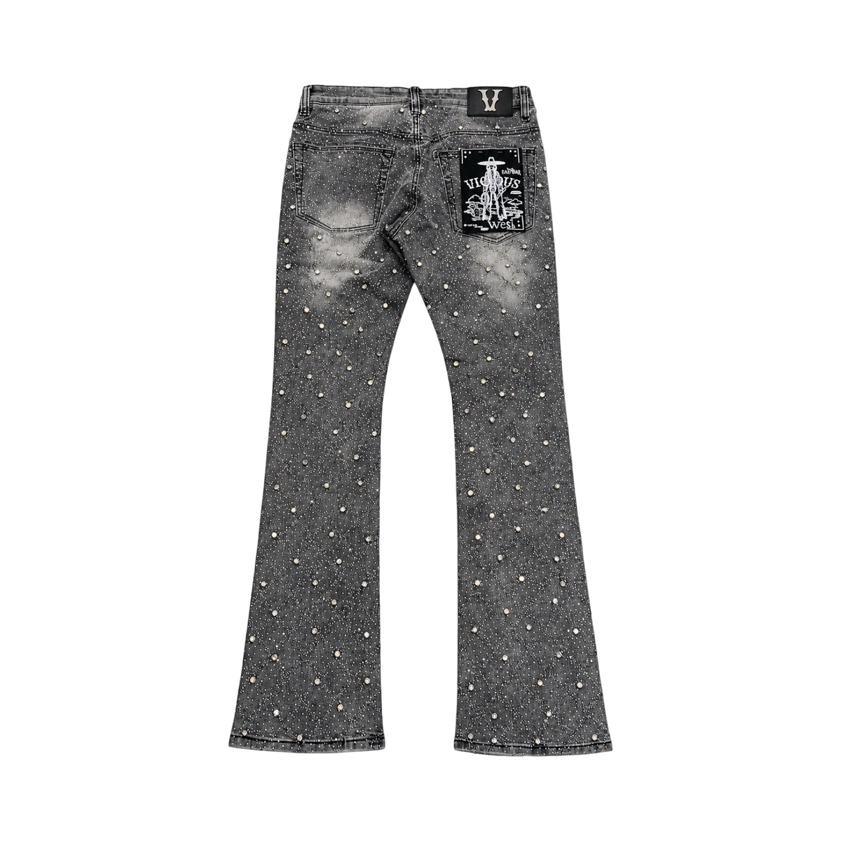 Vicious Rhinestone Flare Jeans