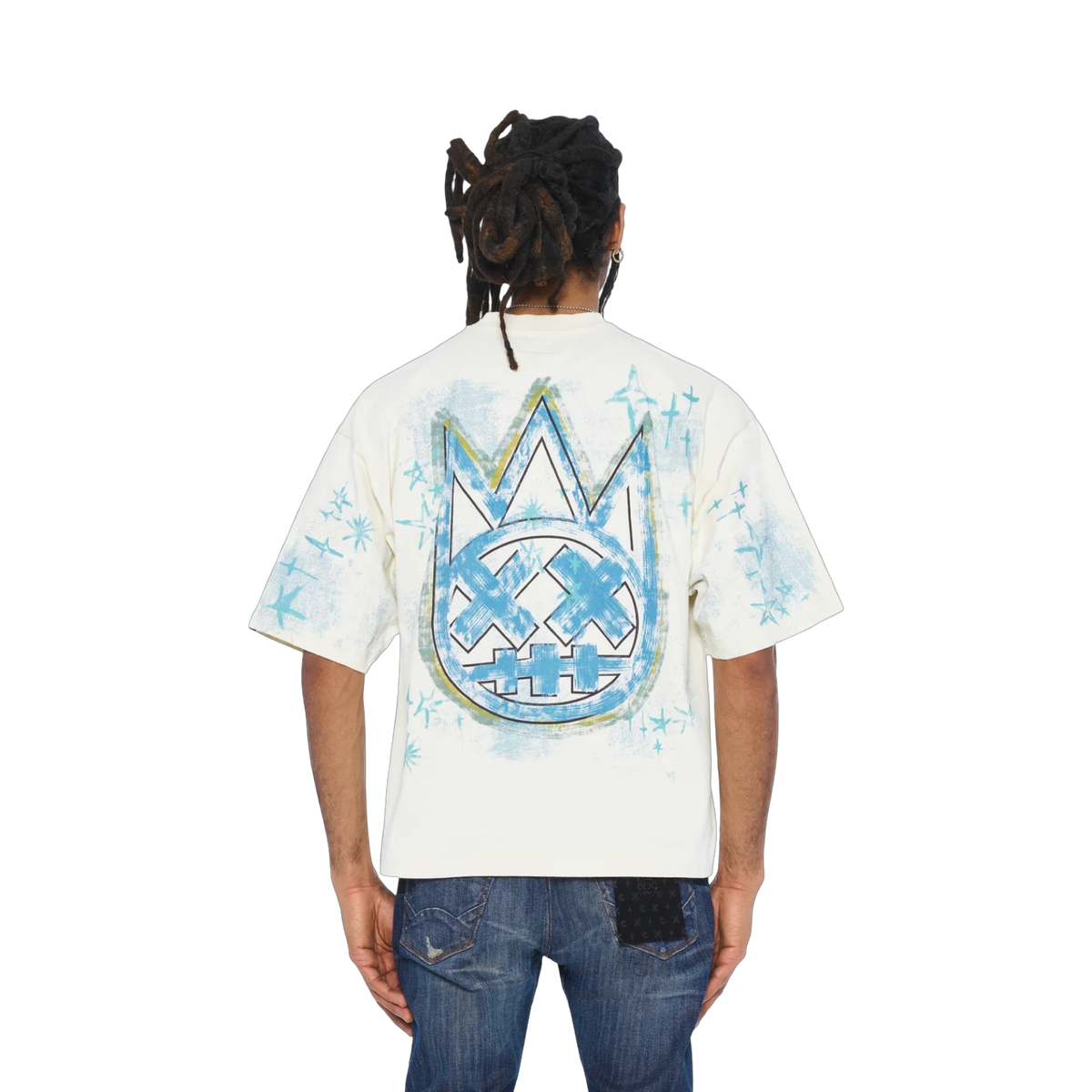 Cult's Oversized Short Sleeve Crew Neck Tee "Stars"