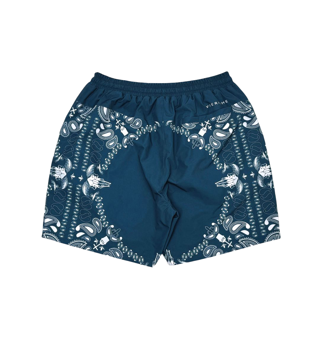 Reversible paisley shorts