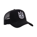 Cult's Clean Logo Mesh Back Trucker Hat in Black