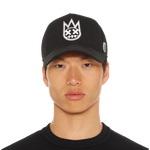 Cult's Clean Logo Mesh Back Trucker Hat in Black