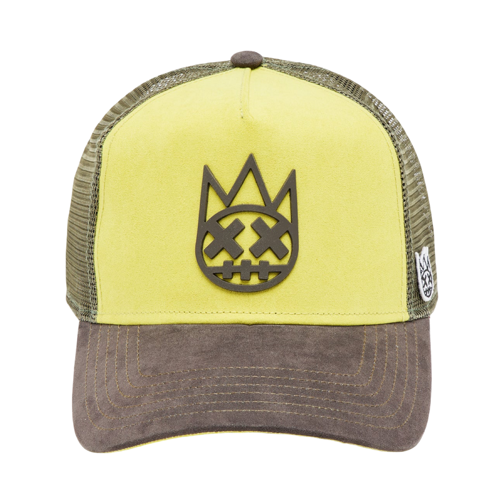 Cult's Logo Mesh Back Trucker Hat "Shimuchan" in Green Sheen