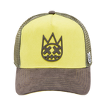 Cult's Logo Mesh Back Trucker Hat "Shimuchan" in Green Sheen