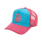 Cult's Logo Mesh Back Trucker Hat "Shimuchan" in Electric Blue