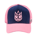 Cult's Logo Mesh Back Trucker Hat "Shimuchan" in Midnight Blue