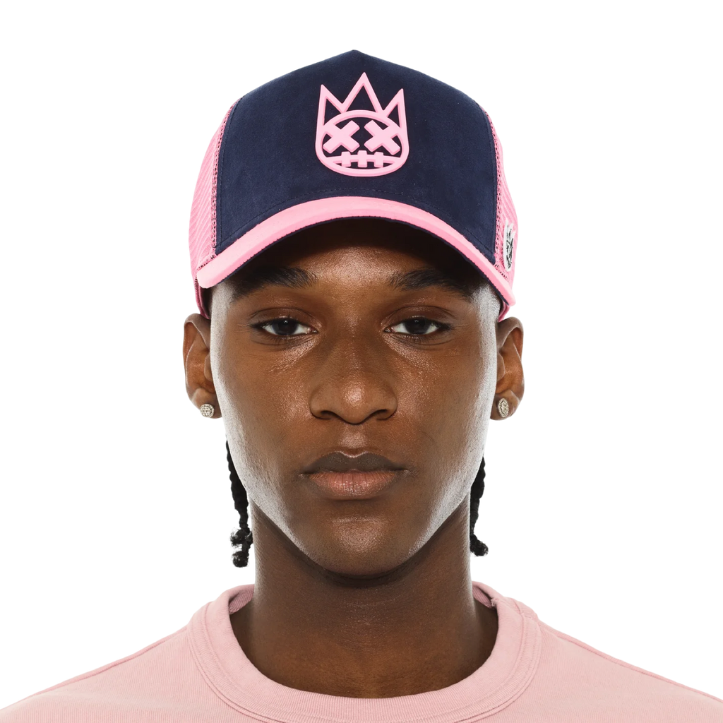 Cult's Logo Mesh Back Trucker Hat "Shimuchan" in Midnight Blue