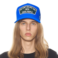 Royal Blue Trucker Hat – Epic Design, Mesh Back, Curved Visor