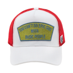 Cult's Logo Mesh Back Trucker Hat "Epic Shit" in Winter White