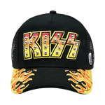 Cult's Kiss Logo Trucker Hat in Black