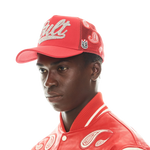 Cult's Paisley Shimuchan Logo Mesh Back Trucker Hat in Red