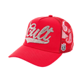 Cult's Paisley Shimuchan Logo Mesh Back Trucker Hat in Red